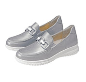 Mocassin Femme Heather Argent