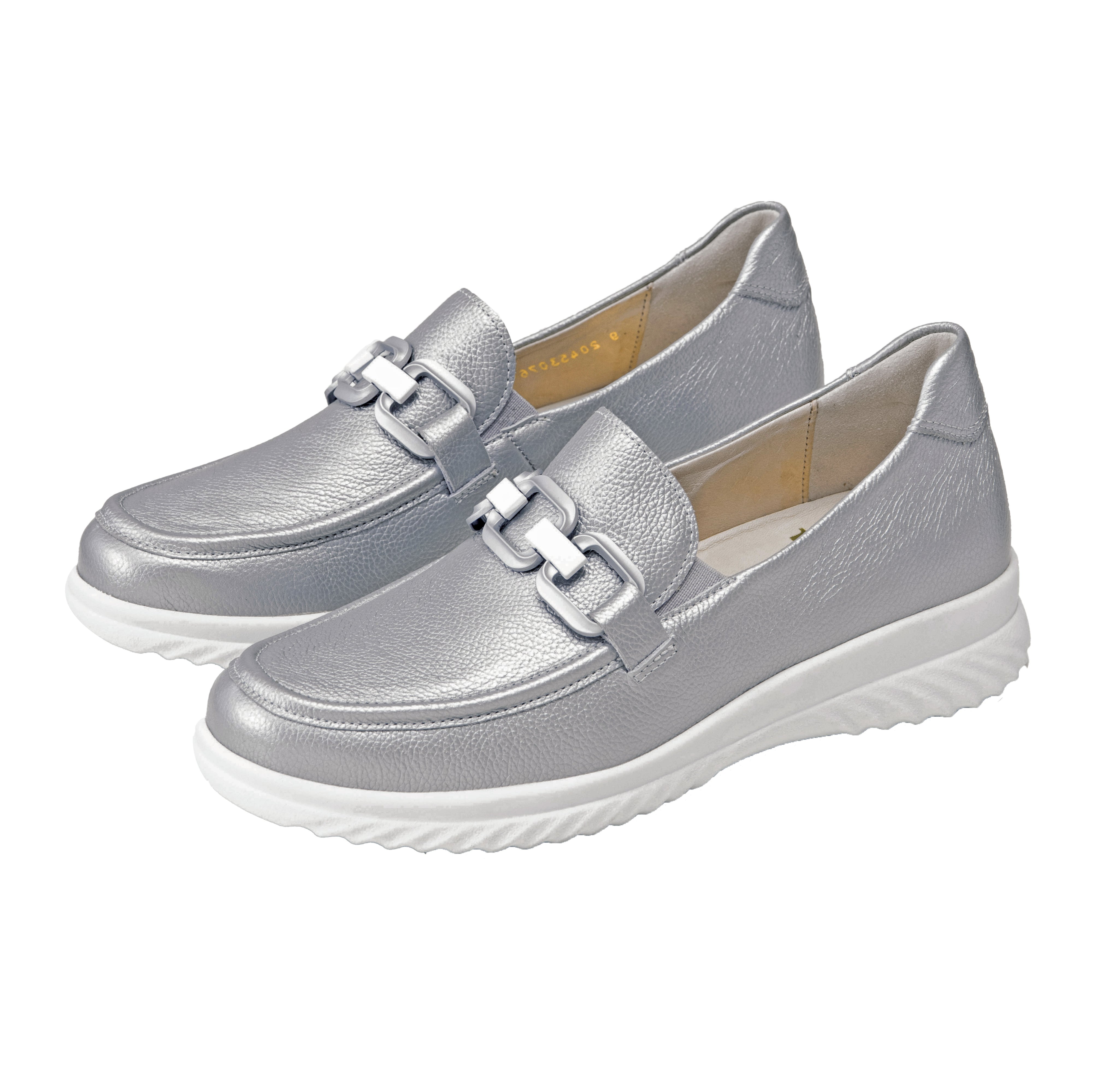 Mocassin Femme Heather Argent