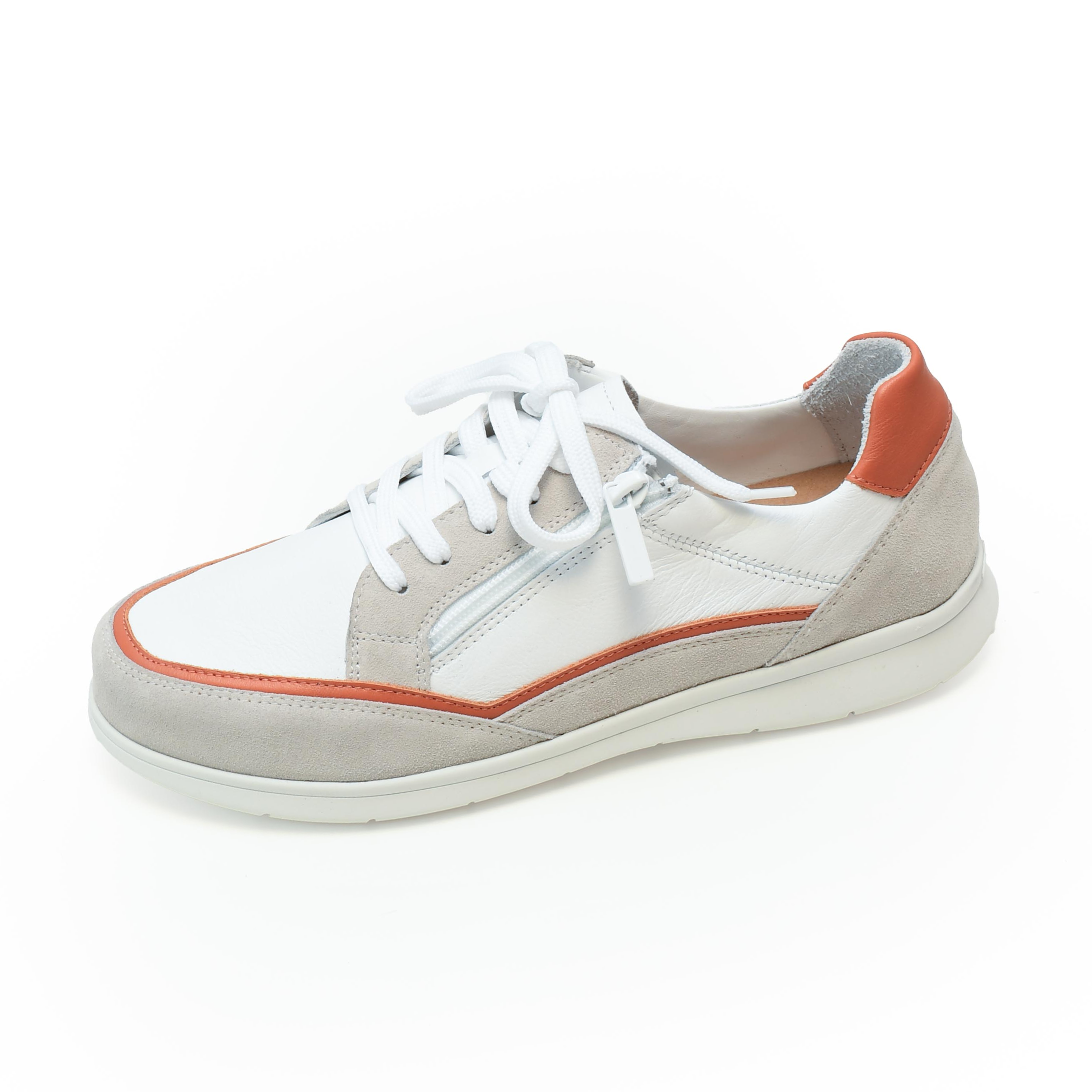 Basket Femme Marie Blanc-Orange