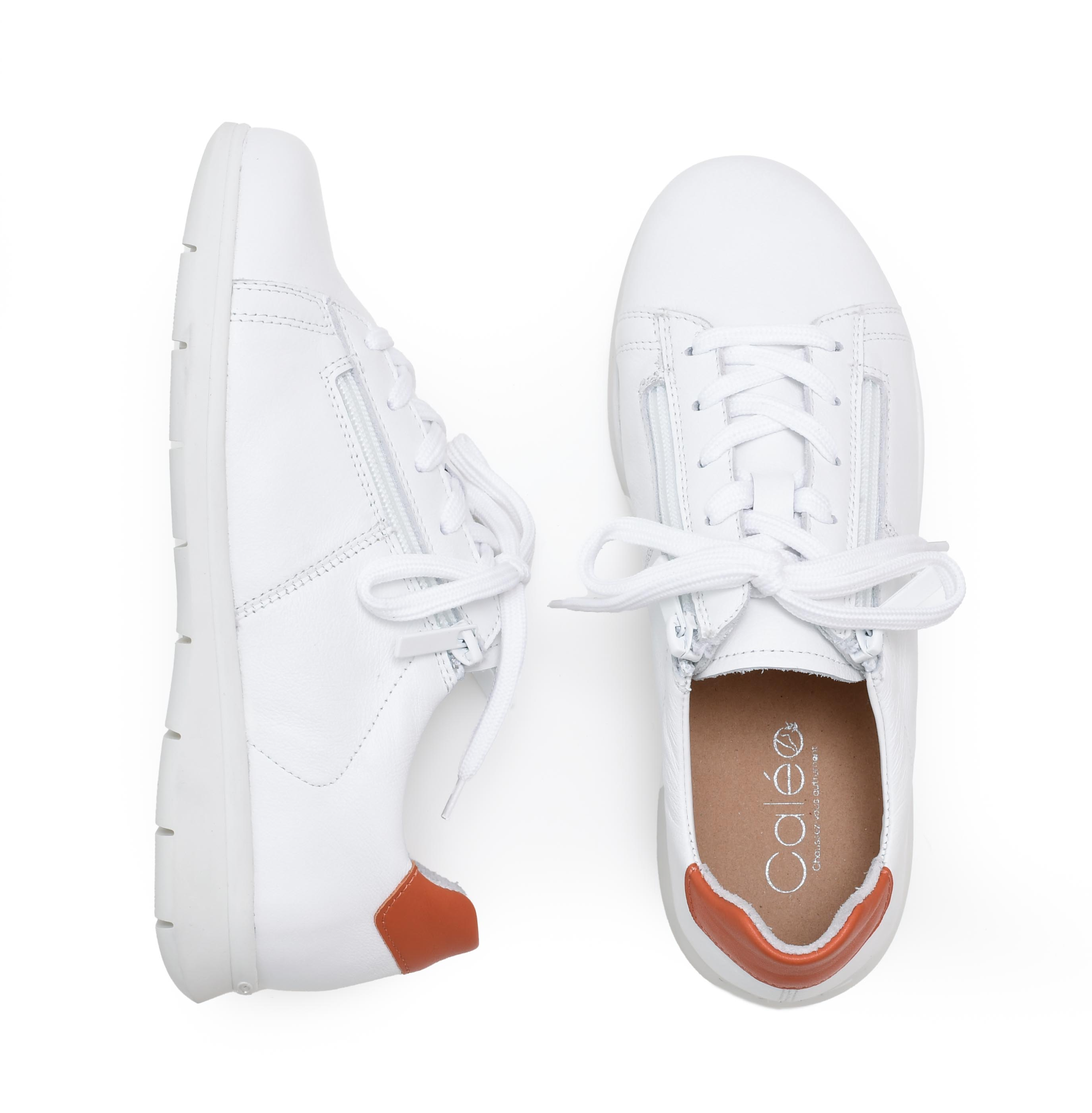 Basket Femme Molly Blanc-Orange